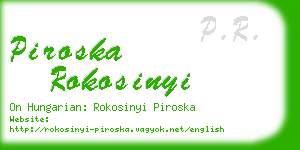 piroska rokosinyi business card